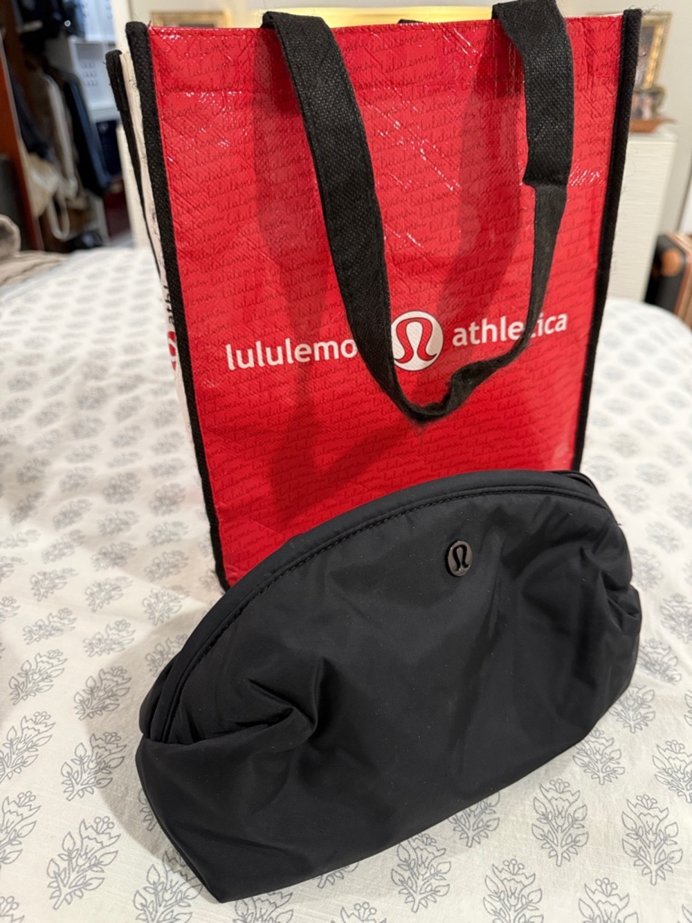 lululemon athletica Black Cosmetic Pouch “items of importance” includes Tote bag